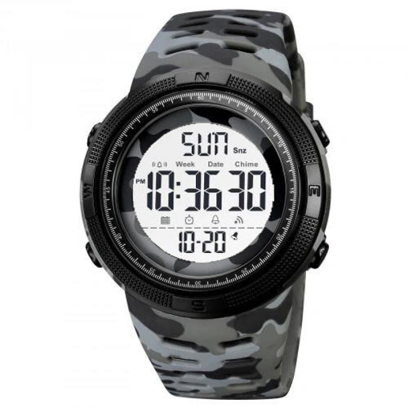 Часы наручные SKMEI 2070CMGYWT, GRAY CAMO-WHITE, 10409
