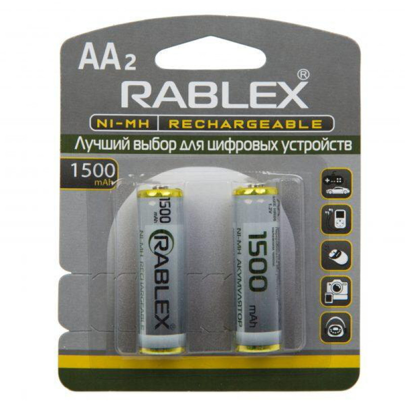 Акумулятор Rablex HR6/AA Ni-MH 1500mAh 1.2V 1 шт.