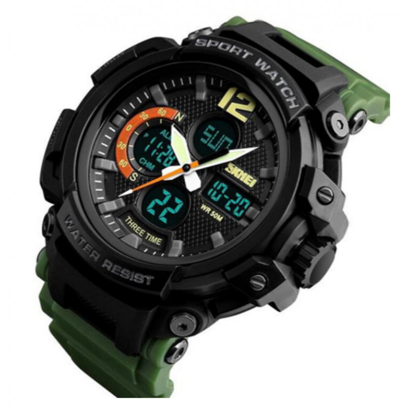 Годинники наручні SKMEI 1343AG, ARMY GREEN, 9744