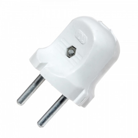Електровилка ЕМР проста, біла, 10А-220V 20 штук в уп.