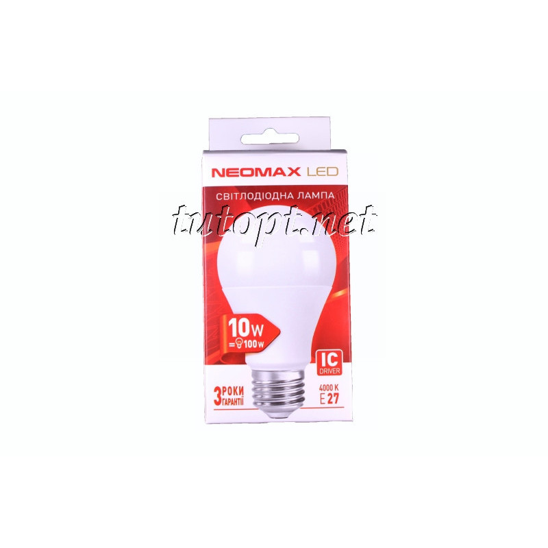 Світлодіодна LED лампочка neomax 10W NX10L E27 4000K