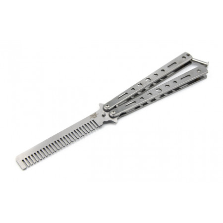 Нож бабочка Расческа Benchmade A753 Серебро