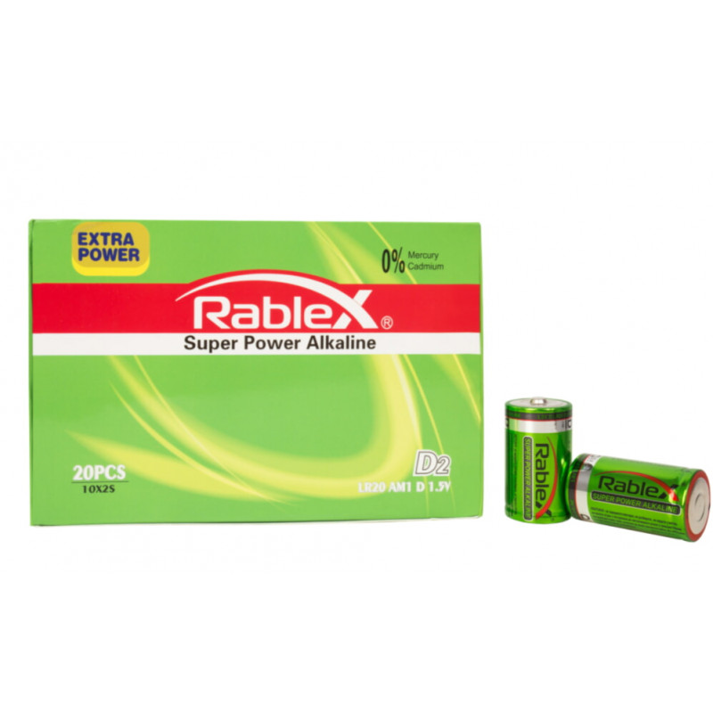 Батарейка Rablex LR20 D 1.5V / Алкалінова