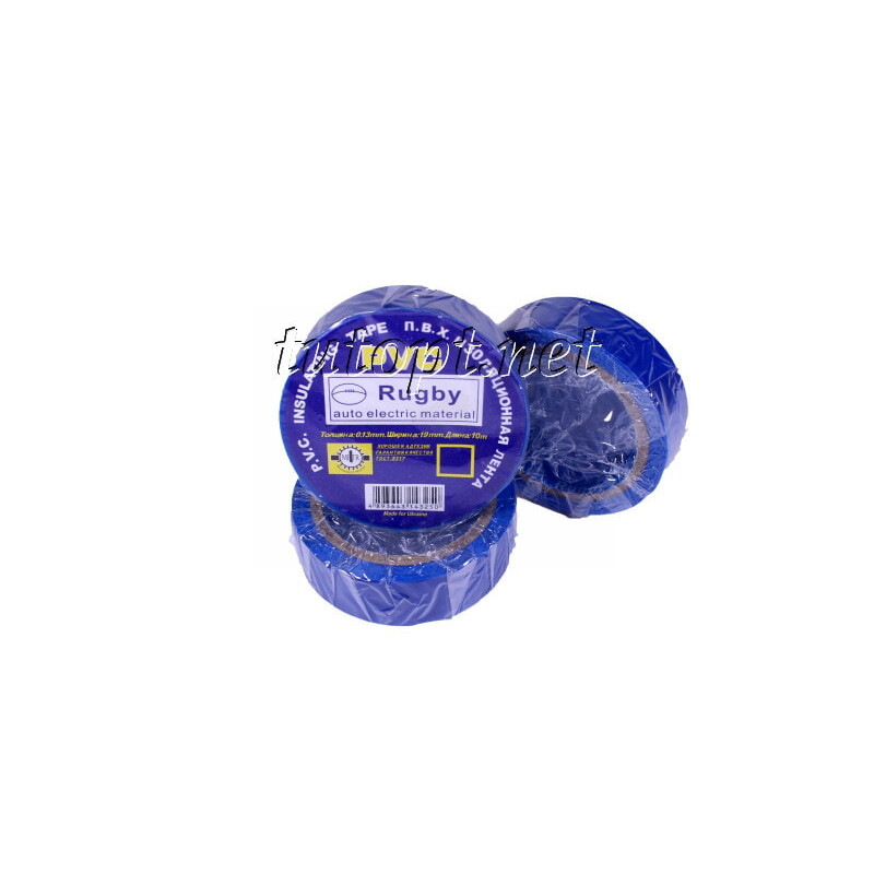 Изолента  Rugby / PVC / 10м синяя (реальный метраж меньше)