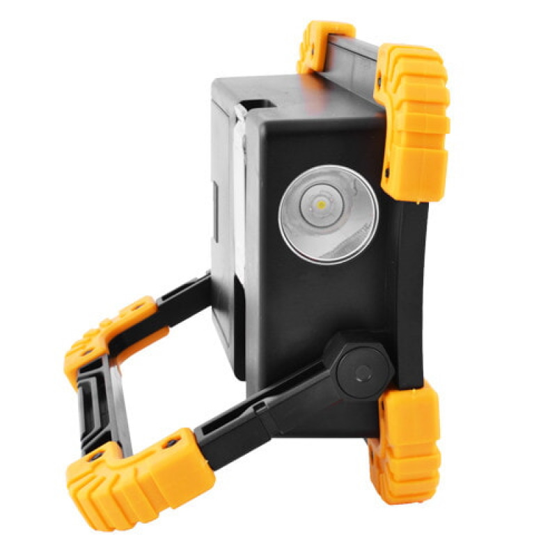 Прожектор светодиодный аккумуляторный L812-20W-2COB+1W, ЗУ micro USB, 2x18650/3xAA, Power Bank,