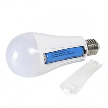 Лампа кемпінг в цоколь PL-20W E27, 20W, 2x18650, AC/DC, з ковпачком