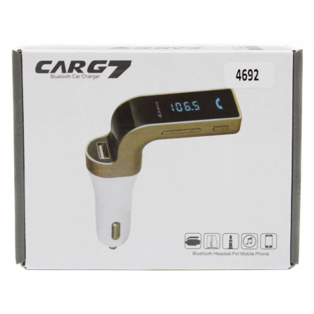 FM Модулятор для Авто CARG7, Bluetooth, MP3, USB, AUX / 4692