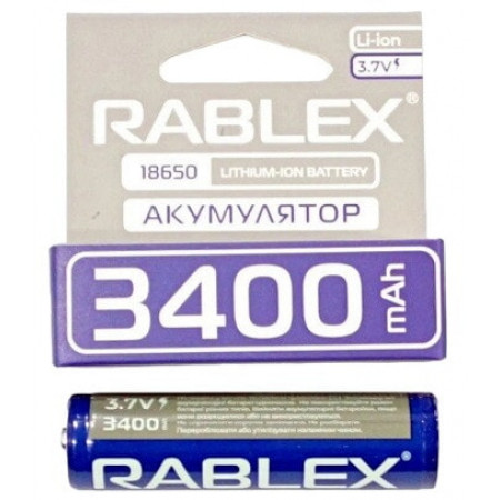 Аккумулятор Rablex 18650 Li-ion 3400mAh з ЗАЩИТОЙ Li-ION 3.7v