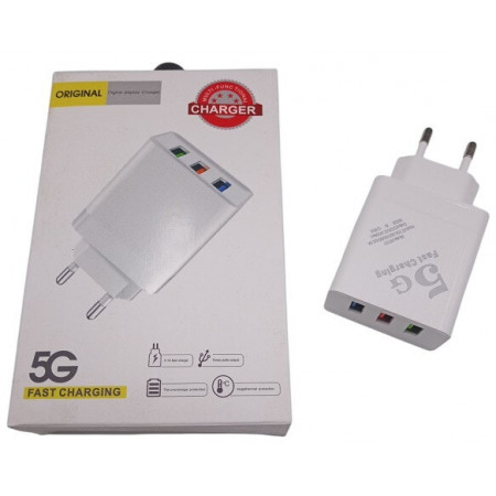 СЗУ Сетевое зарядное устройство PD AR101 5G, 3*USB,