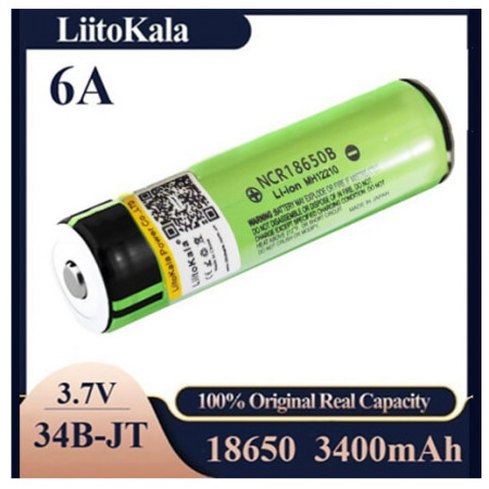 Аккумулятор LiitoKala 18650,  NCR 34B-JT, 3400mAh