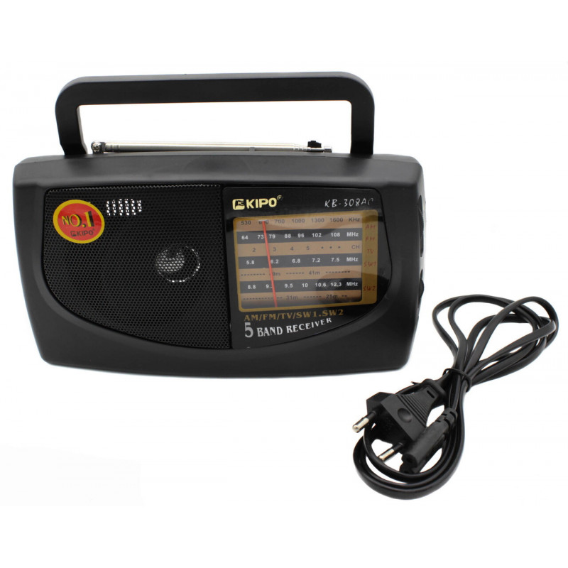 Радиоприёмник кипо KIPO-KP 308AC, AM/FM/TV/SW1.5W2 первый сорт