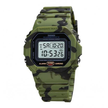 Годинники наручні SKMEI 1628CMGN, CAMO GREEN, 10258