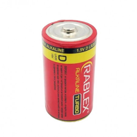 Батарейка Rablex LR20/D2/2шт, TURBO, Лужна