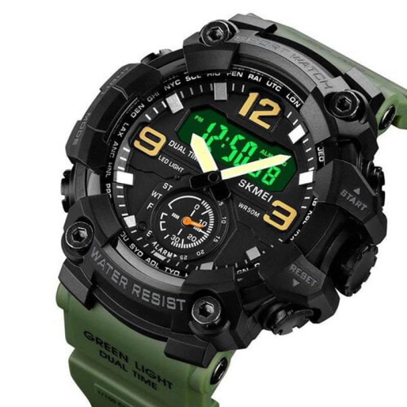 Часы наручные SKMEI 1965AG, ARMY GREEN, 9776