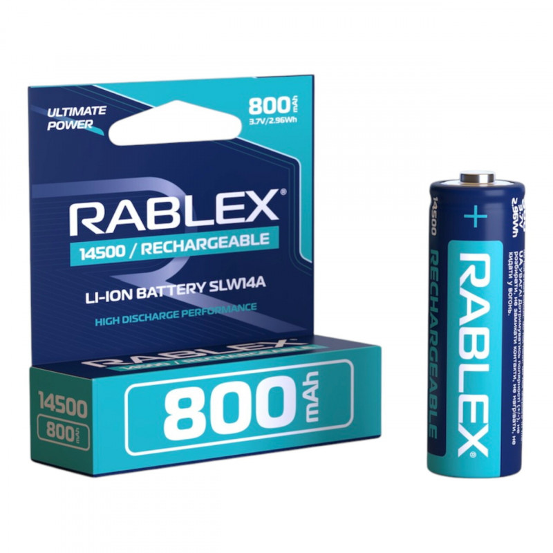 Аккумулятор Rablex 14500 Li-ion 800mAh  Li-ION 3.7v