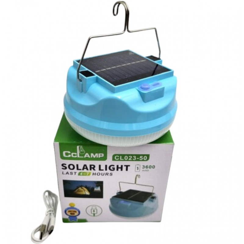 Фонарь для кемпинга Cclamp CL-023C, 80W, аккумулятор, солнечная панель