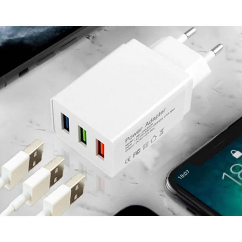 СЗУ Сетевое зарядное устройство PD AR101 5G, 3*USB,