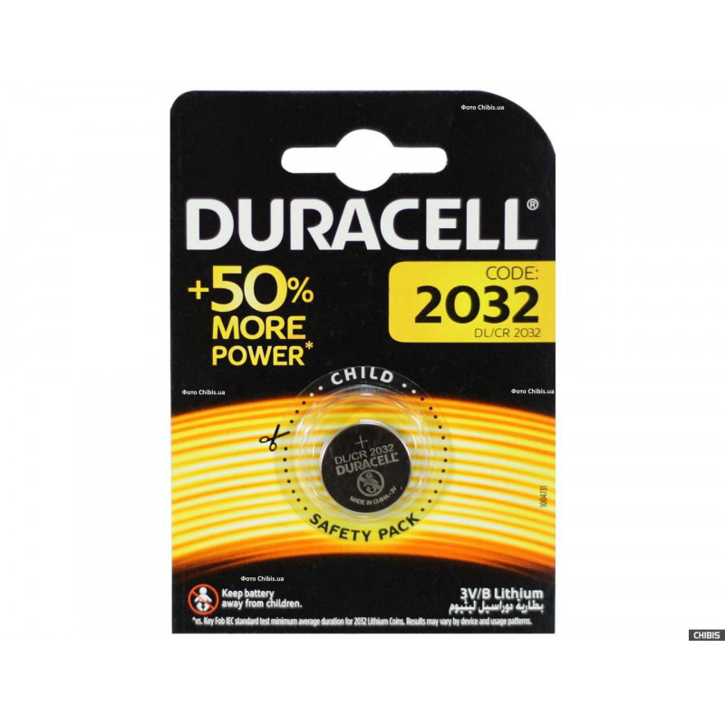 Батарейки-Таблетки Duracell CR2032 / 3V блистер 5шт.