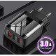 СЗУ Мережева зарядна пристрій PD PKG025 20W, 2*USB, QC3.0 LED