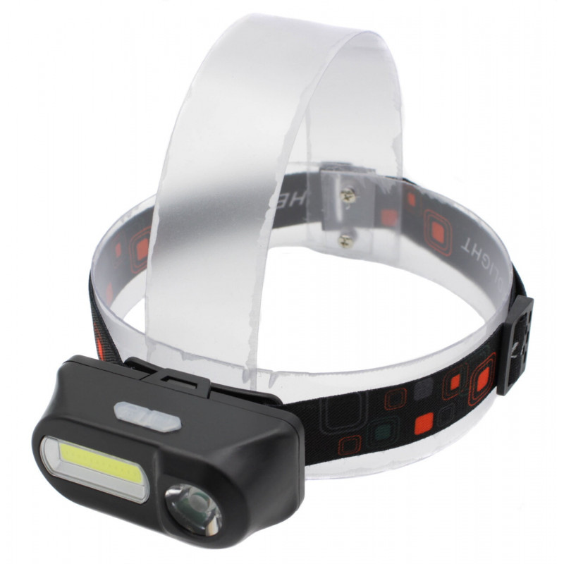 Налобный фонарь Bailong BL-1804, PL185, LED+COB, аккумулятор 18650, micro USB