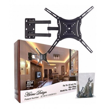 Крепление Кронштейн для телевизора Home Design HDL-117B-2 14"-55" / поворотный/ 6896