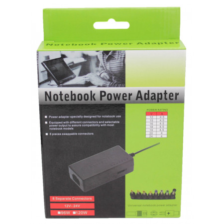 Сетевое зарядное устройство для ноутбука Notebook Power Adapter 120W / 2456