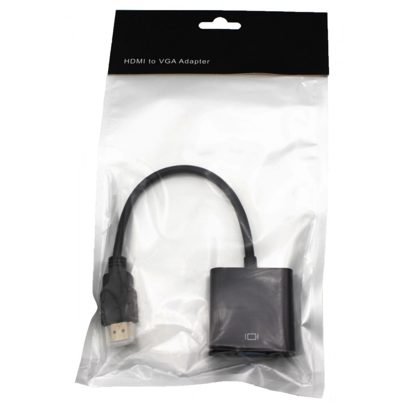 Адаптер переходник HDMI на VGA конвертер активный  процессор
