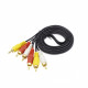 Аудио видео кабель 3RCA Х 3RCA (тюльпан 3 -тюльпан 3), 1.5 m (в пакете) 4231