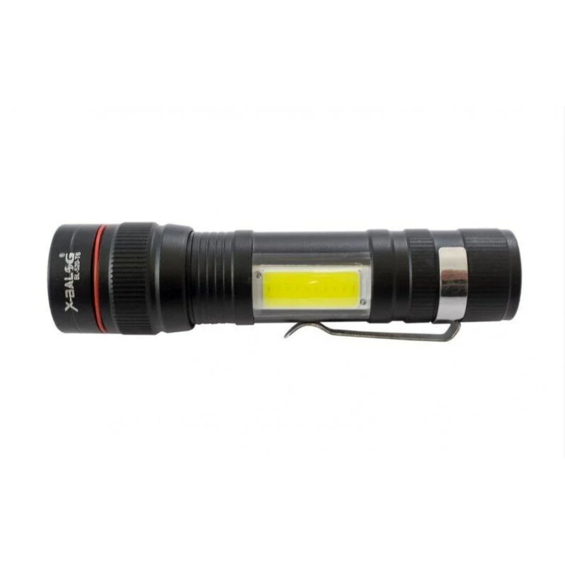 Ручний ліхтар X-Balog Police BL-520, Li-ion, T6+Cob, Zoom, ЗУ USB