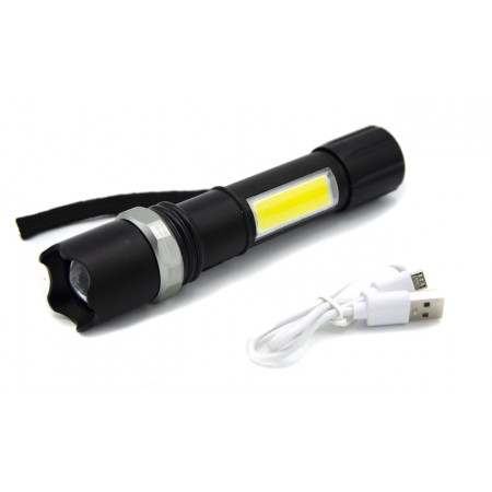 Ручний ліхтар Police BL-W546, 1х18650, 1XPE+COB, ЗУ microUSB, 7410