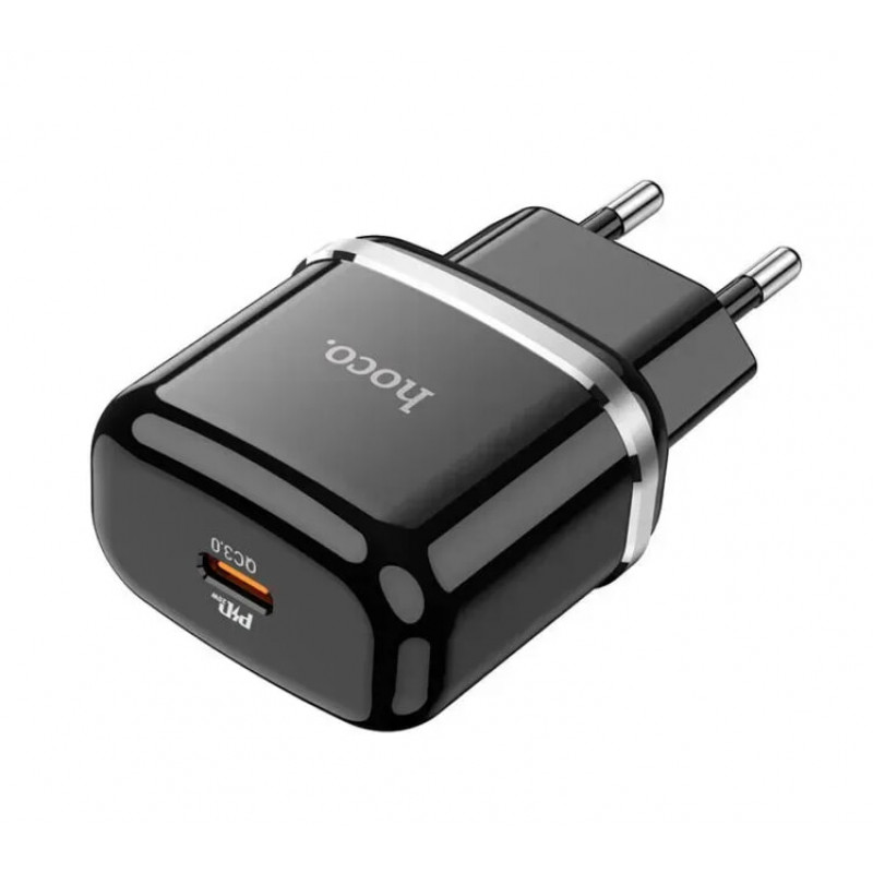 СЗУ Сетевое Зарядное Устройство Hoco N24, быстрая зарядка 20W, Type-C - Lightning