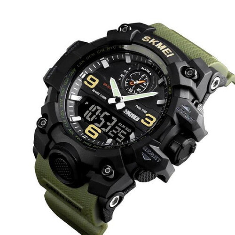 Часы наручные SKMEI 1586AG, ARMY GREEN, 9767