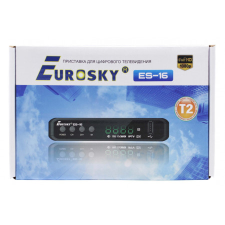 ТВ-ресивер тюнер Eurosky ES-16 / DVB-T 2 (Гарантия 1год)