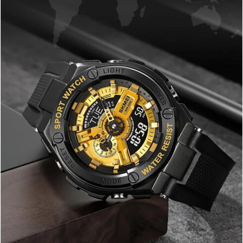 Часы наручные SKMEI 2101BKGD, BLACK/GOLD, 10310