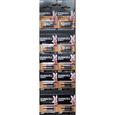 Батарейка Duracell LR3/AAA 20шт
