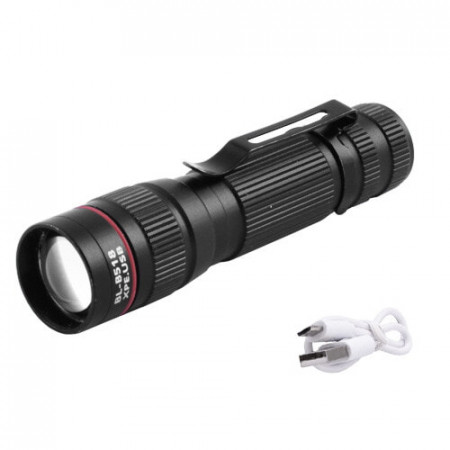 Ручний ліхтар X-Balog Police BL-B518, Li-ion, 1XPE+Cob, Zoom, ЗУ USB