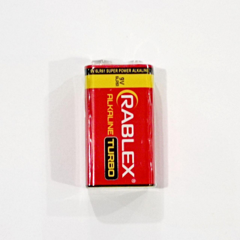 Батарейка Rablex Крона 6F22 / 9V / Лужна / TURBO / без блістера