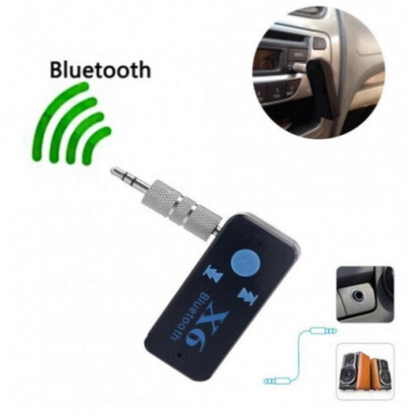 Бездротовий адаптер AUX Bluetooth-приймач BT-X6 / 3,5ММ JACK, HANDSFREE В АВТО / 6948