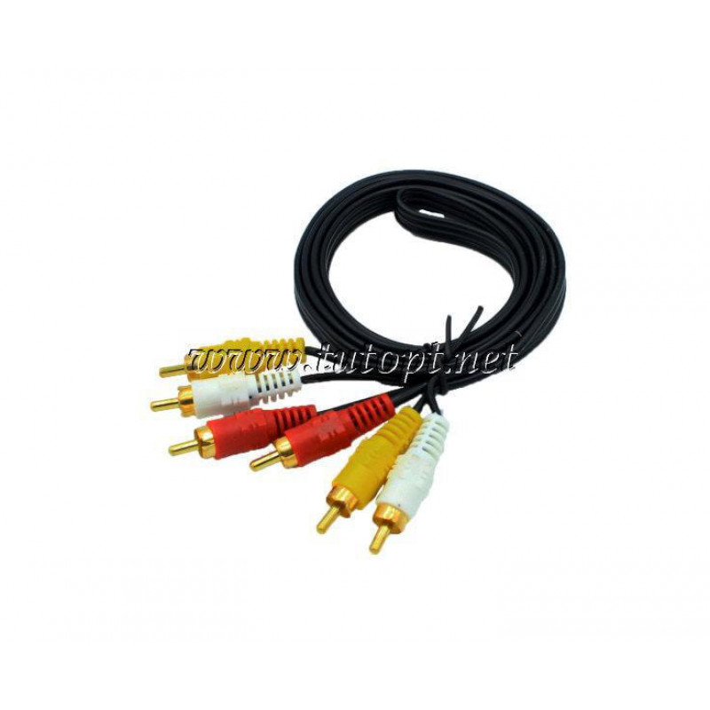 Аудио видео кабель 3RCA Х 3RCA (тюльпан 3 -тюльпан 3), 1.5 m (в пакете) 4231