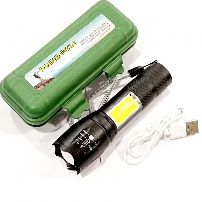 Ручний ліхтар Police 1831-T6+COB, ЗУ microUSB, вбудований акумулятор, 5385