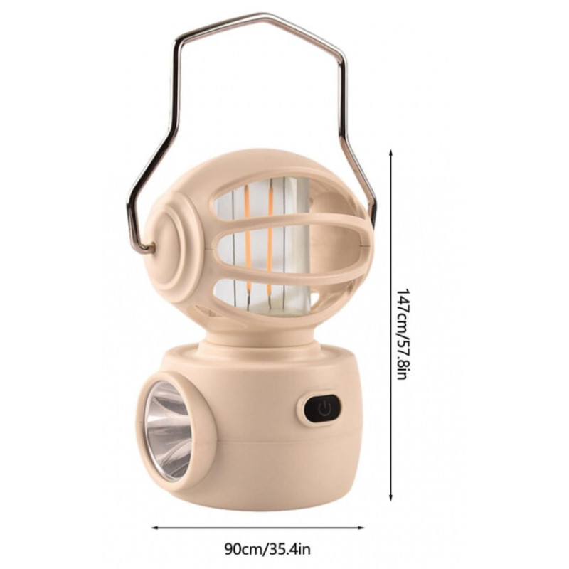 Фонарь для кемпинга LF-3328B, PL-367, LED+XPE, аккумулятор, ЗУ Type-C