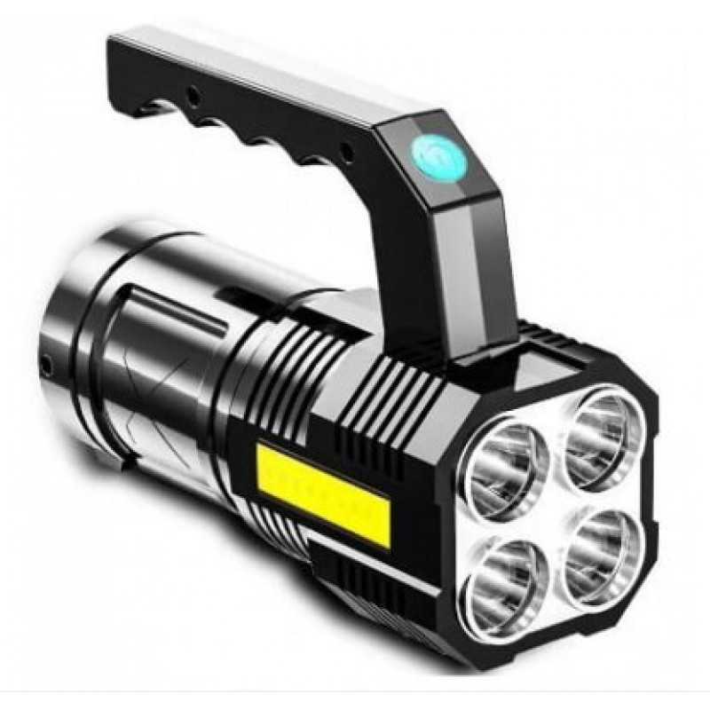 Ручний ліхтар X502, 4LED+COB, Li-Ion акум., ЗУ microUSB