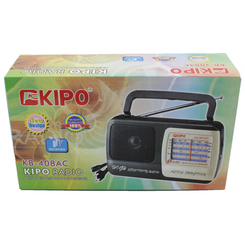 Радіоприймач кипо Kipo KB-408AC, AM/FM/TV/SW1.5W2 перший сорт
