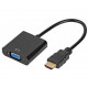 Адаптер переходник HDMI на VGA конвертер активный  процессор