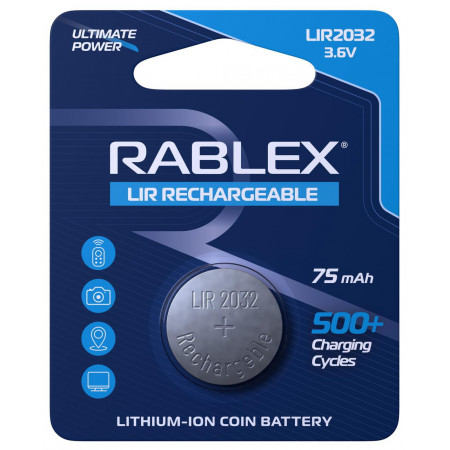 Акумулятор батарейка Rablex LIR2032 3.6v 75mAh
