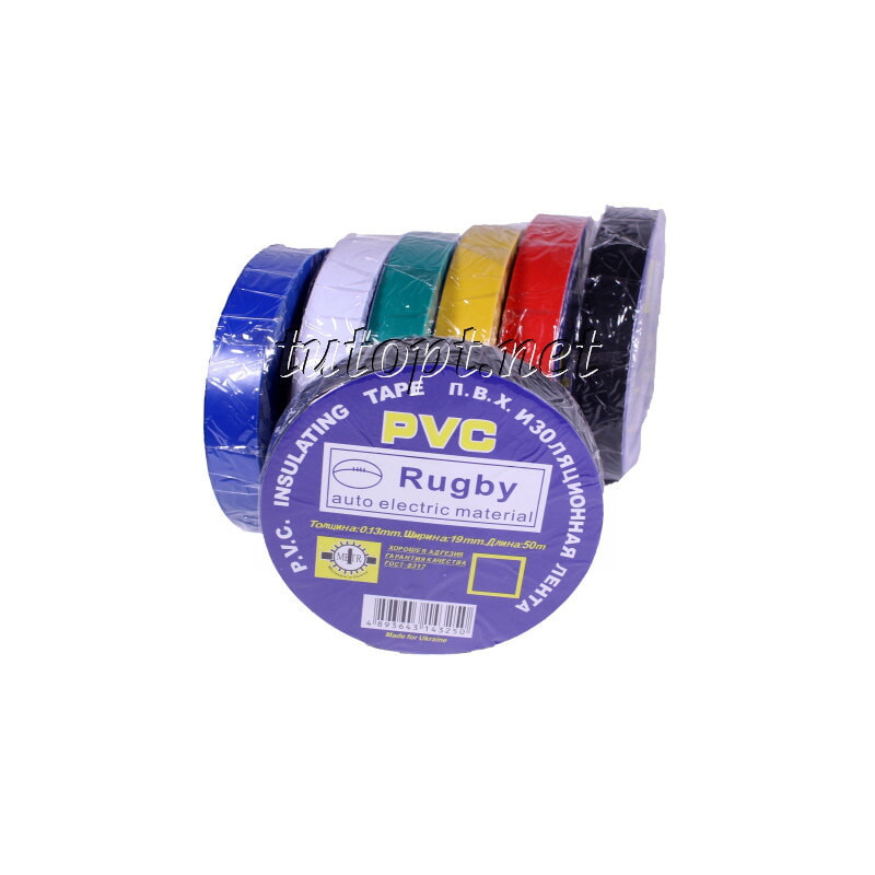 Изолента  Rugby / PVC / 50м ассорти (реальный метраж меньше)