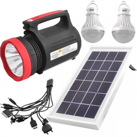 Ручний ліхтар Yajia YJ-1902T, 5W+22SMD LED, Power Bank, Сонячна панель, Led лампочки