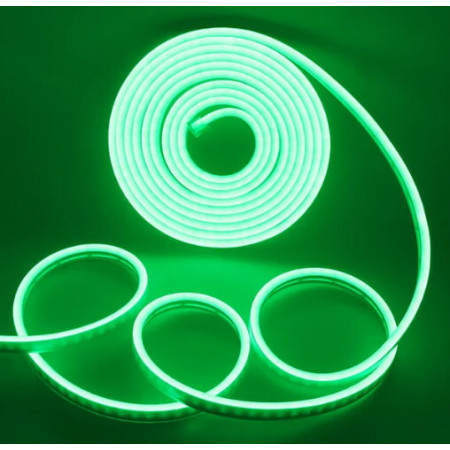 Лента силиконовая LED NEON Зеленая 5 м 12V-220V /0764