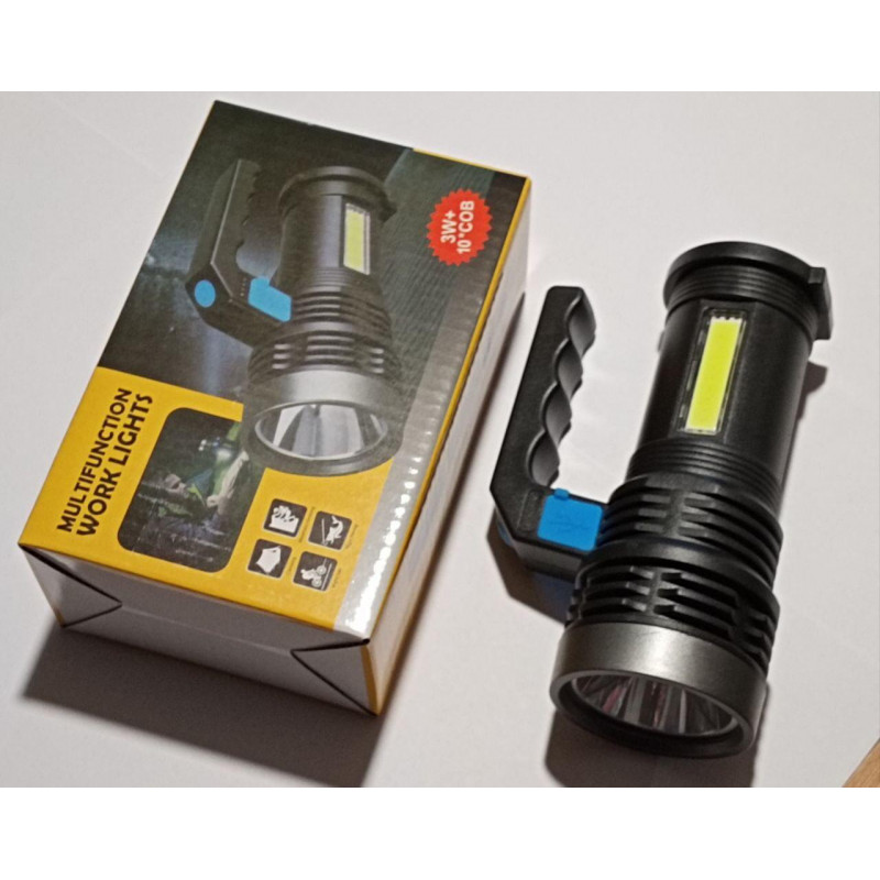Ручной фонарь BL-8205, встроенный аккум, USB, индикатор зарядки