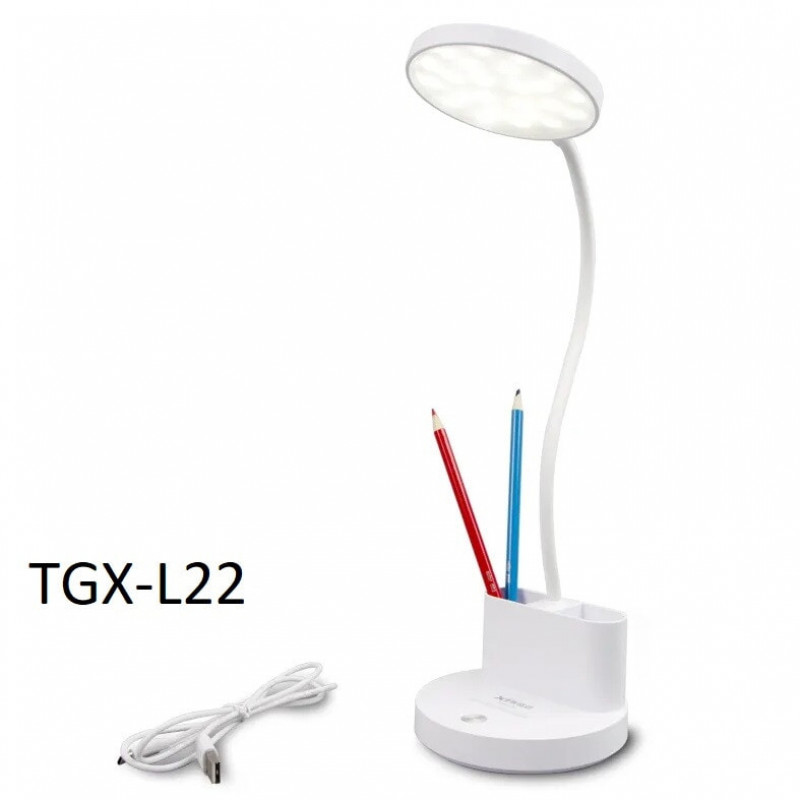 Настільна LED лампа акумуляторна TAIGEXIN TGX-L22, нічник, осередок для ручок